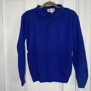 Filene's 100% Lambswool Women's Sweater Blue Vintage‎ Large